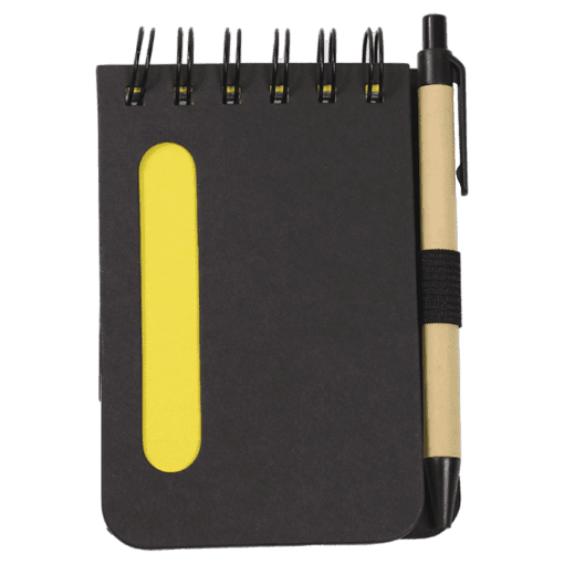 Jotter Spiral Notebook with Recycled Paper and Pen | Yellow | STD