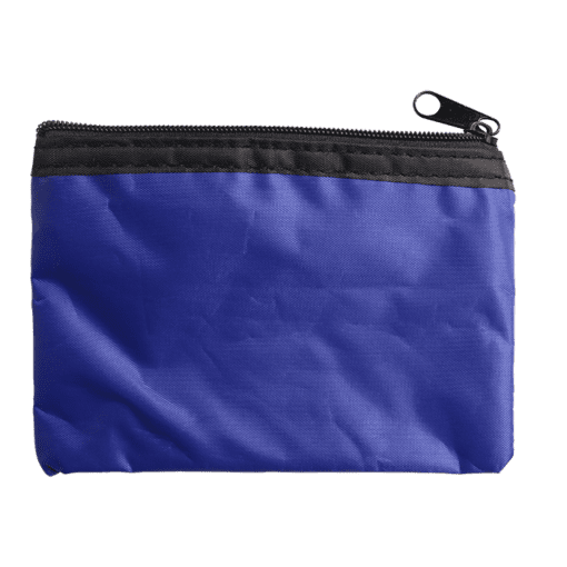 Zippered Pouch with Split Ring | Blue | STD