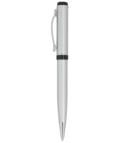Mid-Ring Brass Ballpoint Pen | Matte Silver | STD