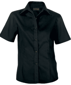 Brushed Cotton Twill Blouse Short Sleeve Ladies