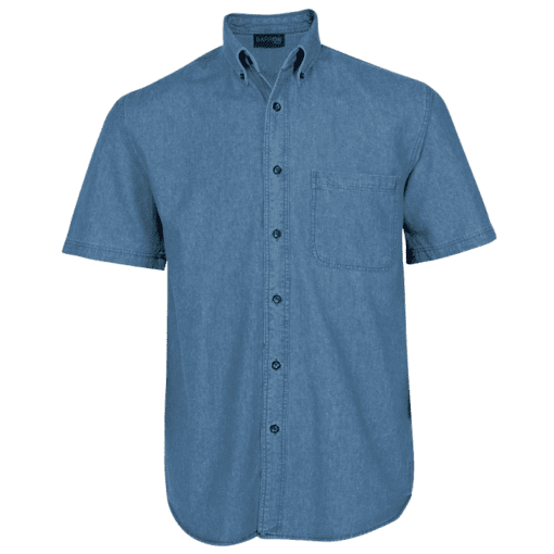 Denim Shirt Short Sleeve Mens