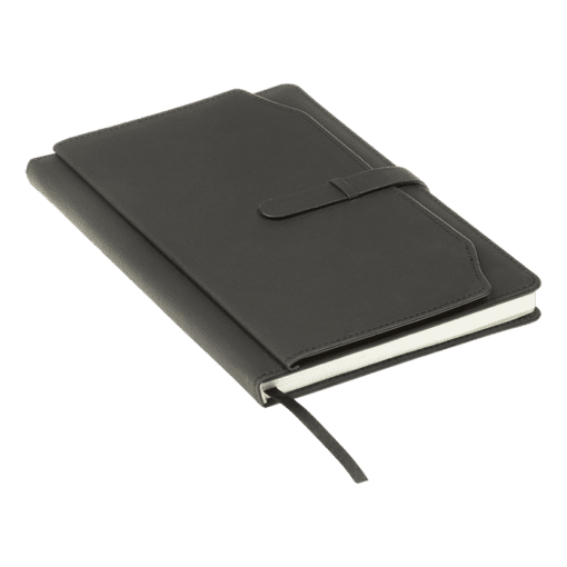 A5 Notebook with Outer Pouch | Black | STD