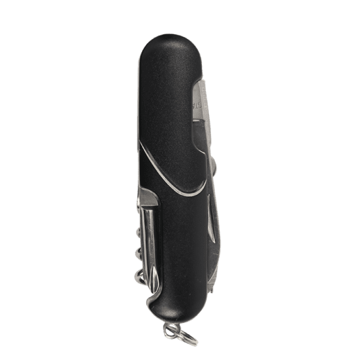 11 Function Curved Design Pocket Knife | Black | STD