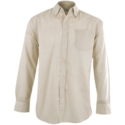 Mens Long Sleeve Lisbon Shirt - Stone