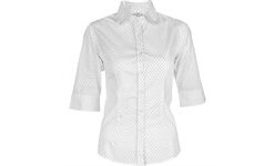 Ladies 3/4 Sleeve Duke Shirt -White