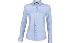 Ladies Long Sleeve Oxford Shirt - Light Blue