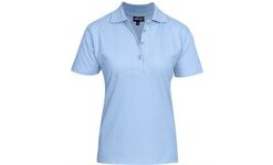 Ladies Michigan Golf Shirt - Light Blue