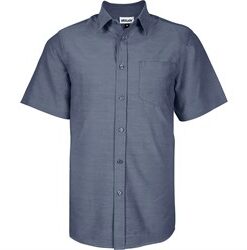 Mens Short Sleeve Oxford Shirt - Navy