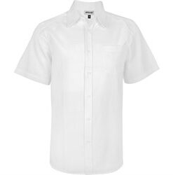 Mens Short Sleeve Oxford Shirt -White