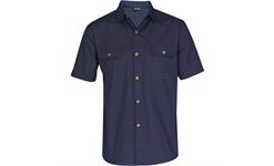 Mens Short Sleeve Oryx Bush Shirt - Navy