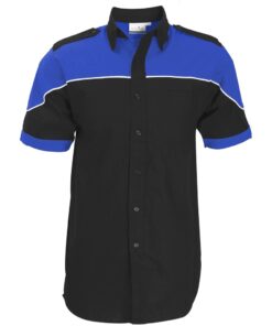 Mens Short Sleeve Racer Shirt - Royal Blue