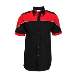 Mens Short Sleeve Racer Shirt - Red