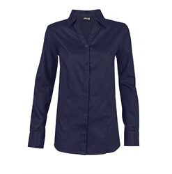 Ladies Long Sleeve Seattle Twill Shirt - Navy