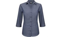 Ladies ? Sleeve Viscount Shirt - Navy
