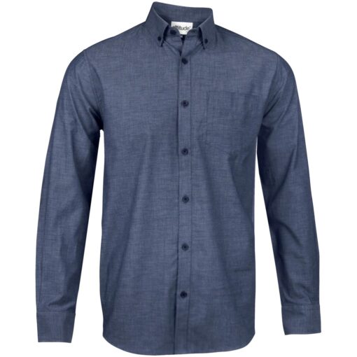 Mens Long Sleeve Viscount Shirt - Navy