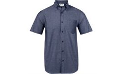 Mens Short Sleeve Viscount Shirt - Navy