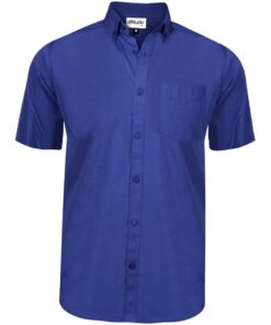 Mens Short Sleeve Viscount Shirt - Royal Blue