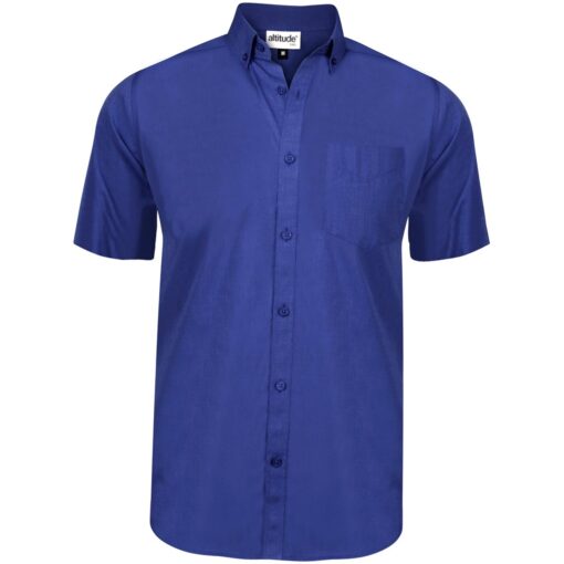Mens Short Sleeve Viscount Shirt - Royal Blue