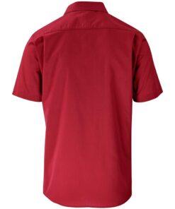 Mens Short Sleeve Kensington Shirt - Red