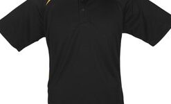 Kids Splice Golf Shirt - Black Yellow