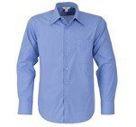 Mens Long Sleeve Manhattan Striped Shirt - Light Blue