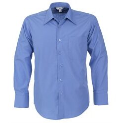 Mens Long Sleeve Metro Shirt - Blue