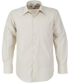 Mens Long Sleeve Metro Shirt - Khaki