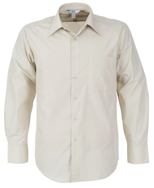 Mens Long Sleeve Metro Shirt - Khaki