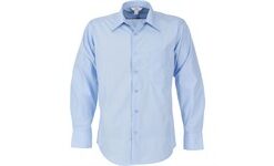 Mens Long Sleeve Metro Shirt - Light Blue