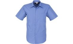 Mens Short Sleeve Metro Shirt - Blue