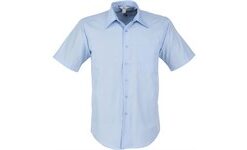 Mens Short Sleeve Metro Shirt - Light Blue