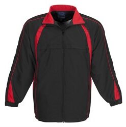 Unisex Splice Track Top - Black Red