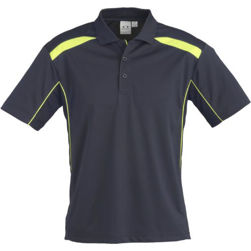 Mens United Golf Shirt - Navy Lime