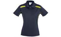 Ladies United Golf Shirt - Navy Lime