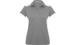 Ladies Rival Golf Shirt - Grey With White