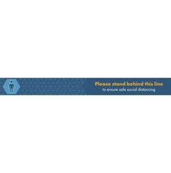 Luhman COVID-19 Strip Laminated Anti-Slip Floor Vinyl (Set of 12)