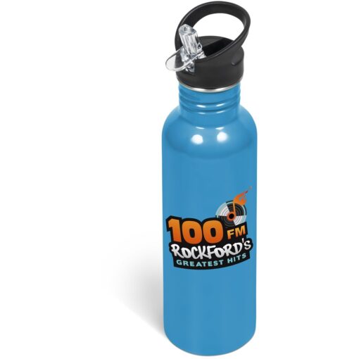 Ventura Flip Valve Lid Water Bottle - Light Blue