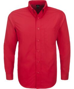 Mens Long Sleeve Preston Shirt - Red