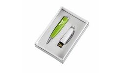 Pentagon White USB Pen & Stylus - Lime