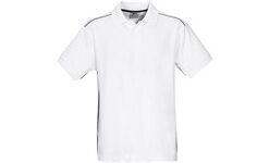 Mens Backhand Golf Shirt -White
