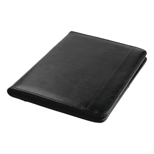 BF0027 - A5 Bonded Leather Folio - 30 Pages | Black | STD