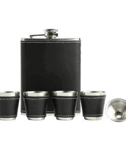 BW0047 - Hip Flask Gift Set | Black | STD