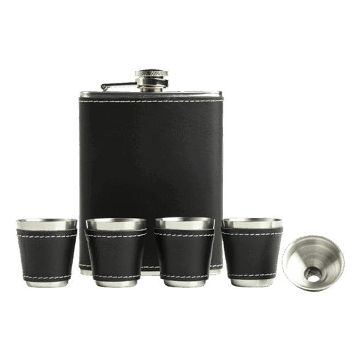 BW0047 - Hip Flask Gift Set | Black | STD