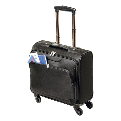 BB0174 - 600D Laptop Trolley Bag with Four Wheels | Black | STD