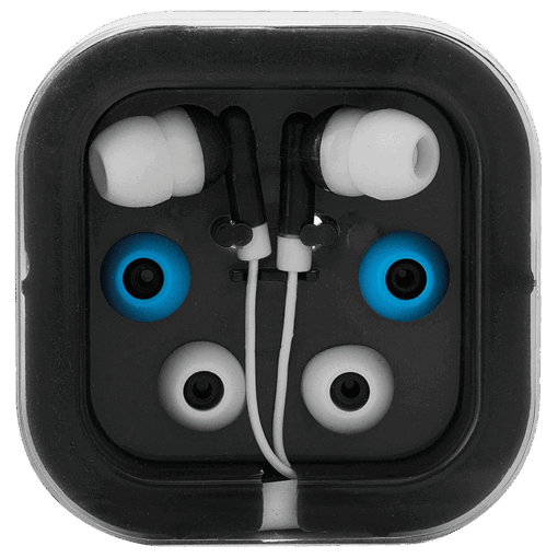 BE2289 - Earphones in Square Case | Black | STD