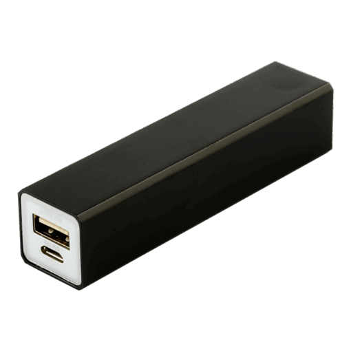 BE0070 - Aluminium Push Button 2200 mAh Powerbank | Black | STD