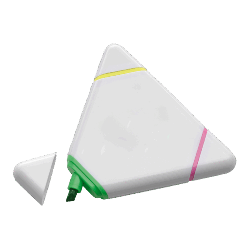BD1052 - Triangular Shaped Highlighter | White | STD