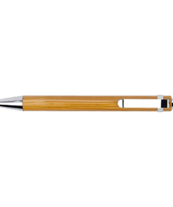 Bamboo Ballpoint Pen with Metal Trims | Brown | STD