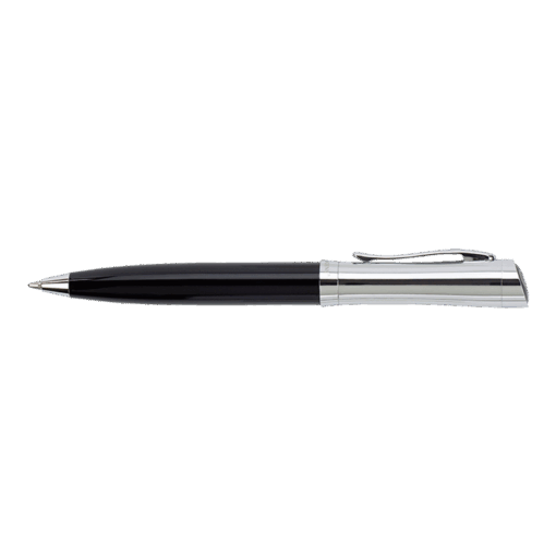 Charles Dickens Ballpoint Pen With Chrome Trims | Black/Silver | STD