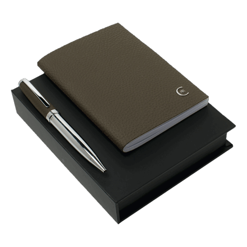 Cerruti Luxury Notebook and Pen Set | Taupe | STD